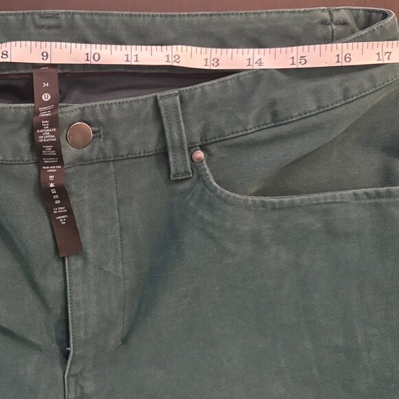 Lululemon ABC Pant Men’s 34x43 Green Utilitech Stretch Abrasion Resistant LM5ABN - Picture 4 of 8